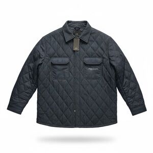 Armani Exchange Men's Quilted Shirt Jacket - NAVY